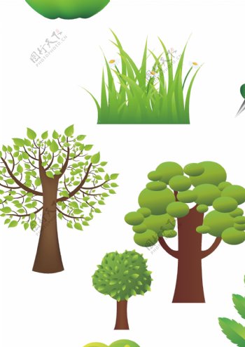 绿色标志树木图片