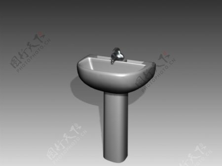 台盆3d模型3D卫生间用品模型147