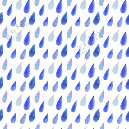 水彩画的雨滴