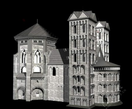 欧式建筑3d模型下载3d20