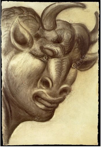 1933Minotaure西班牙画家巴勃罗毕加索抽象油画人物人体油画装饰画
