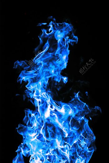 蓝色高清火焰背景图片