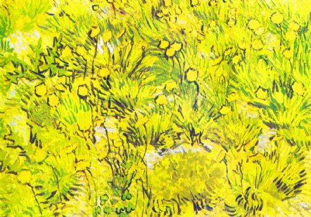 油画梵高黄色的花图片