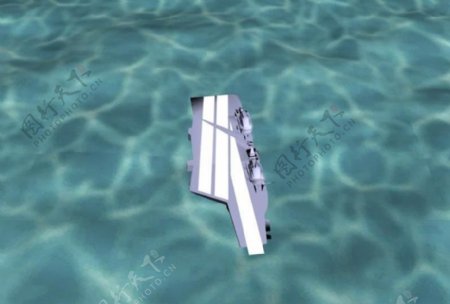 3d船行驶水波动画图片