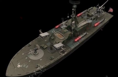 导弹艇三维模型图片