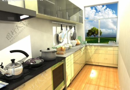 厨房3d模型图片