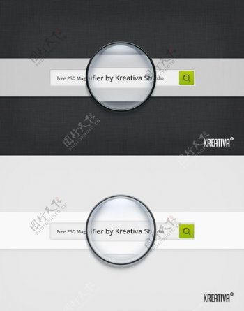 放大镜搜索框模板
