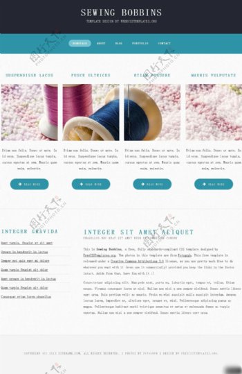 针线纺织类网页设计