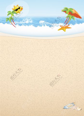 夏日背景海滩背景图片