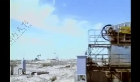 沙漠油田视频素材图片