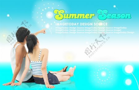 夏日旅游游玩玩耍海边旅游画报画册制作沙滩海滩韩国花纹图库2psd分层素材源文件