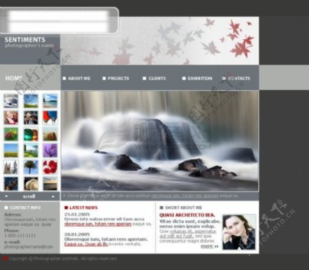 图片浏览类韩国网站模板