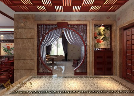 桂林鼎合客厅屏风室内设计图片