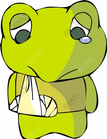 印花矢量图青蛙可爱卡通色彩免费素材