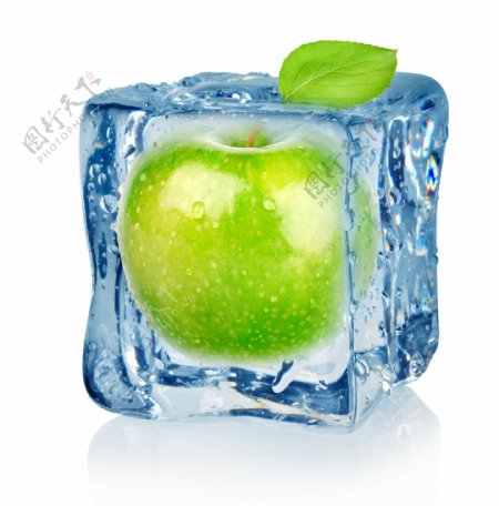 冰中苹果图片
