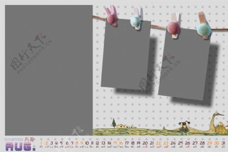 09简单创意相册日历模板图片