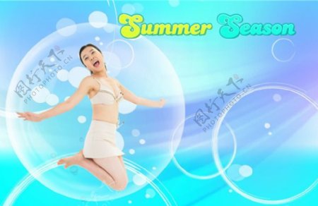韩国夏季风情人物psd素材5