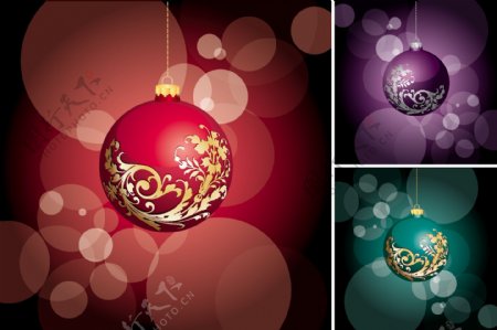 圣诞彩球4图像向量部分免费下载