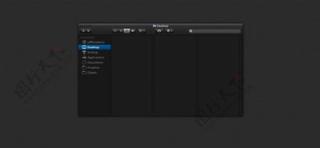 黑暗经典狮子OSX桌面UI页面PSD