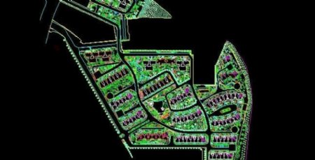 大型住宅小区绿化总平面图