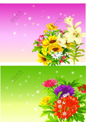 矢量鲜艳的花朵花儿图片素材7