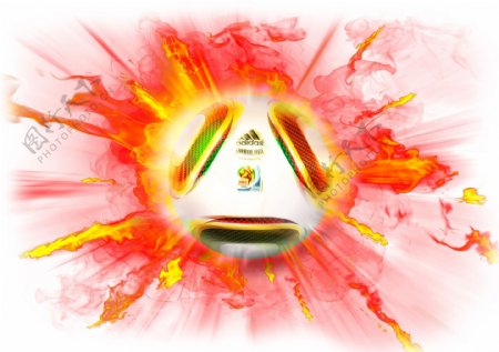 2010南非火焰足球图片
