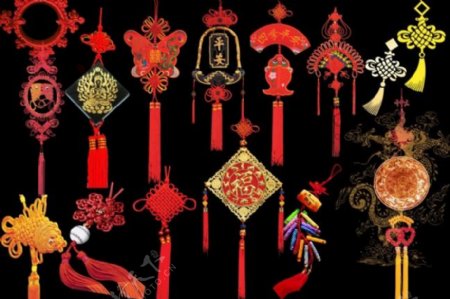 古典传统节日中国结PSD分层