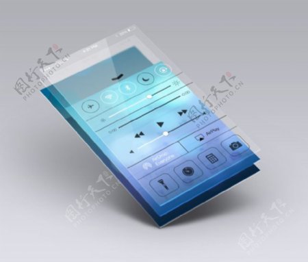 IPHONE5APP玻璃水平界面UI模型
