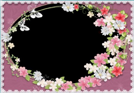 花卉边框设计图图片