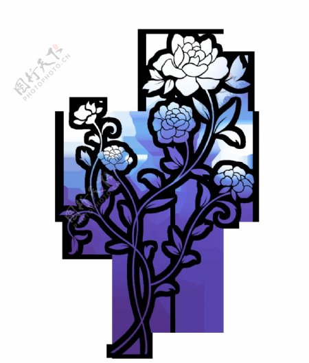 装饰花草紫色植物