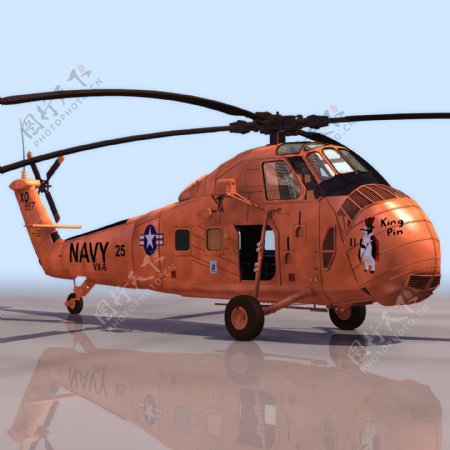 3D大型直升机模型