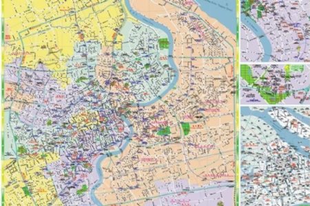 上海街道具有里程碑意义的超详细的矢量地图有PDF