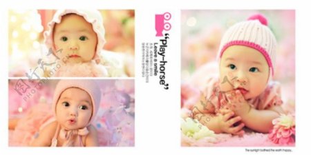 韩式可爱宝宝相册模板PSD素材下载