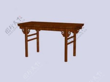 中式桌子3d模型家具效果图54