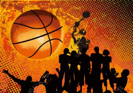 篮球概念背景图图片