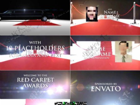 星光璀璨的红地毯颁奖礼AE工程
