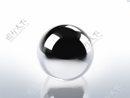 三维银水晶球球背景