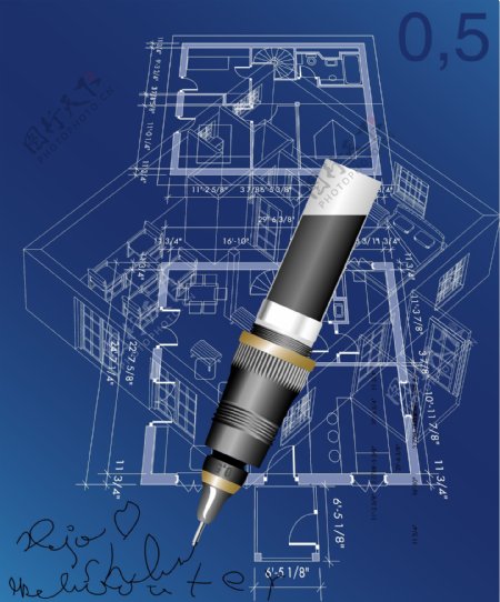 设置计划和建设项目设计矢量素材03