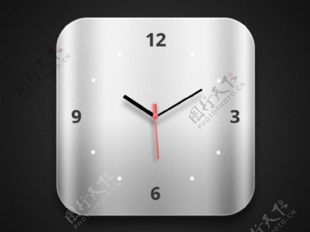 苹果系统的时钟PSD素材