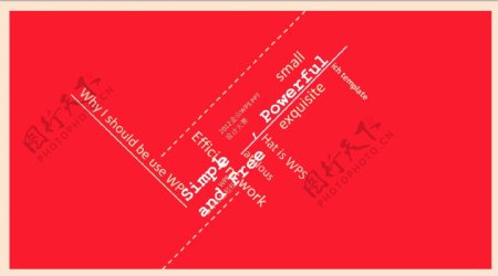 红色创意封面背景PPT模板