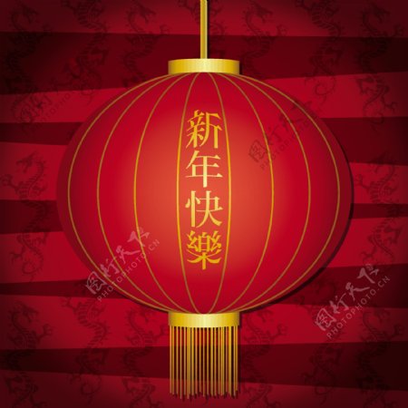 中国新年元宵卡矢量格式
