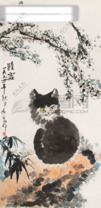 庞希泉现代国画猫3