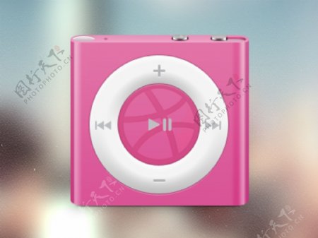 最小的iPodShufflePSD的粉红色