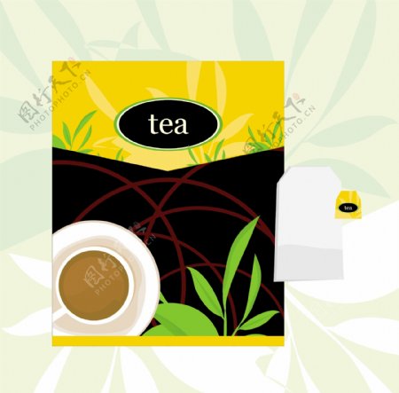 茶包装logo模板矢量素材