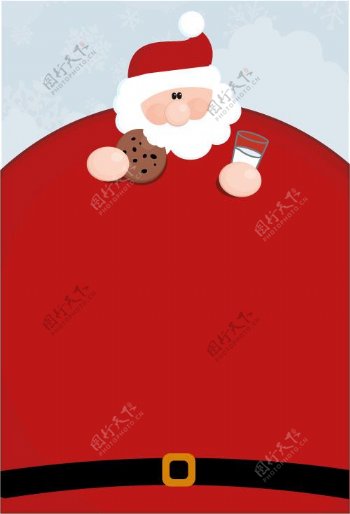 肥胖的圣诞老人矢量素材