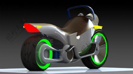 电动摩托车的概念复古风格