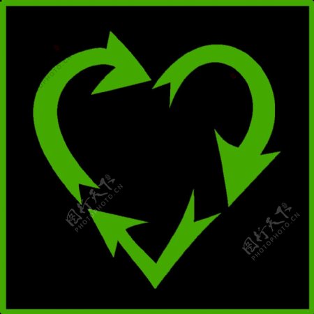 生态绿色爱回收站图标