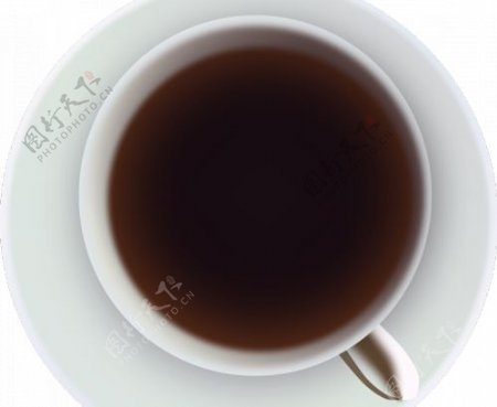 在一杯咖啡或茶矢量图像