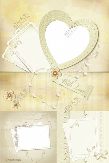 婚礼装饰卡片矢量素材