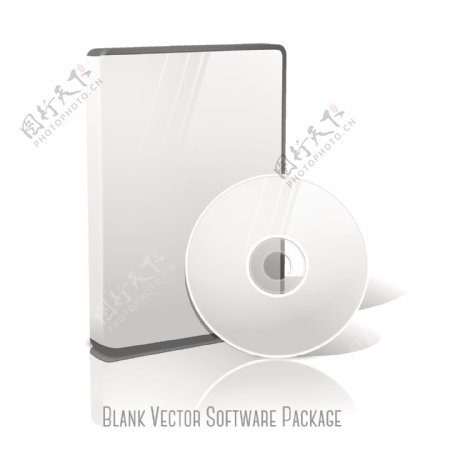 空白CD包装盒矢量模板02